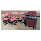 Brinkmann Barbequer & 5 Directors Chairs