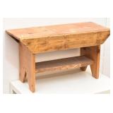 Farmhouse Pine Bench / Bucket Bench