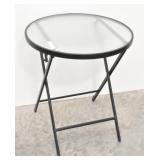 Glas Top Folding Side / Bistro Table