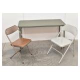 (2) Folding Chairs & Folding Table