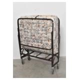 Folding Rollaway Twin Bed, Frame & Mattress