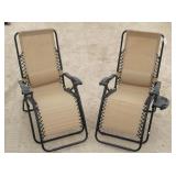 (2) Zero Gravity Lounge Chairs Amazon Basics