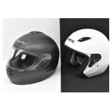 (2) Motorcycle Helmets: Hawk Full Face XL &