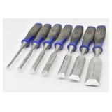 Set of 7 Marples Chisels Blue Chip Bevel Edge