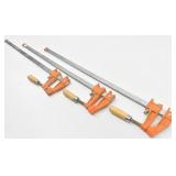 (3) Jorgensen Steel Bar Clamps 27"