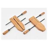 (2) Craftsman Wooden Clamps Handscrew 10"