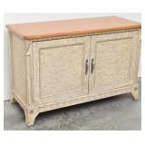 Buffet / Sideboard Crackled Cream Base w/ Caramel