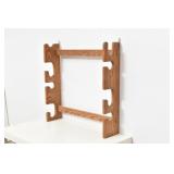 Wall Mount Oak Gun Rack Holds 4