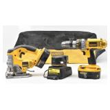 DeWalt 18V Jigsaw, 1/2" Drill / Drver Hammer