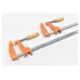 (2) Jorgensen Steel Bar Clamps 22"