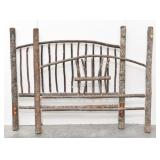 Hickory Log Sealed Natural Wood Full / Queen Bed