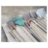 Garden Rakes, Shovels, Pitchfork, Post Hole...