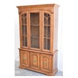 Traditional China Cabinet / Hutch w/ Light 78" T