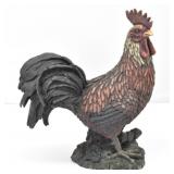 Rooster Figurine Decor Polyresin Dark Plumage