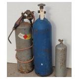 Oxy-Fuel Setup, Acetylene Cylinder w/ Torch &