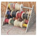 Multi-Spool Electrical Wire Rack & Assorted Wire