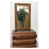 MCM Drexel Bombay Chest & Mirror Curved Profile