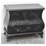 Bombe Accent Chest 3 Drawers Hand Painted