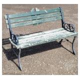 Park Bench Metal & Shabby Chic Wood