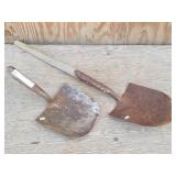 (2) Rustic Primitive Shovels