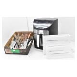 Goarmia Air Fryer, (2) Egg Despencers, & Knifes