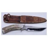Beautiful Handcrafted Buck Knife Stag Handle