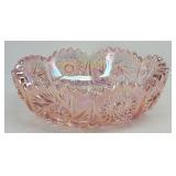 Imperial Glass Bowl Pink Iridescent Carnival