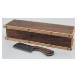 Damascus Meat Cleaver & Handcrafted Wood Box