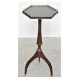 Octagonal Accent Table / Plant Stand w/ Brass ...