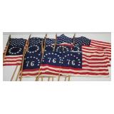 Vintage"76" Bennington & Betsy Ross HandHeld Flags