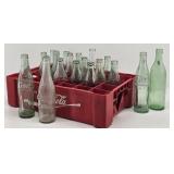 Coca-Cola Crate & 19 vintage  Bottles
