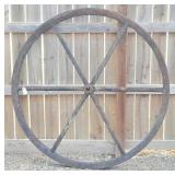 Antique Cast Iron Industrial Wheel / Large Pulley