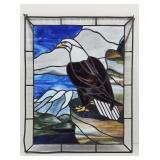 Leaded Stained Glass Eagle Window Hanging