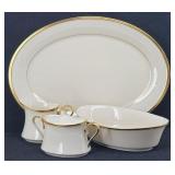 Lenox 4-pc "External" Pattern w/Gold Trim Dishes