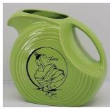 Fiesta Large Disk Pitcher Dancing Lady Decal