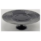 Black Amethyst 2pc Pedestal Platter Sterling ...