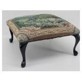 Queen  Anne Style Tapestry Footstool