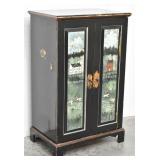 Two Door Accent Cabinet Hand Painted Folk Art