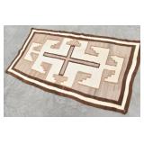 Hand Woven Navajo Wool Rug w/ Cross