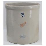 Red Wing #3 Stoneware Crock +
