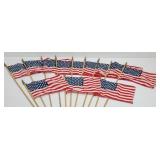 12 Vintage Tough Miniature Cotton Stick Flags 50 *
