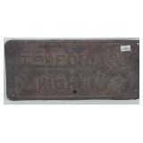 Rusty Temporary Highway License Plate
