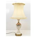 Capodimonte Style Porcelain Floral Table Lamp