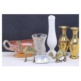Brass Camels & Vases,  Crystal Vase, Imperial Star