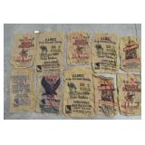 (10) Vintage IDAHO Potato / Burlap Sacks 100 lb...