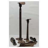 (2) Cobbler Shoe Stands & 6 Shoe Lasts / Molds