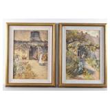 Pair of 19th C. Original English Watercolors