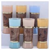 (6) Siesta Ware Multi-color Tall Ice Tea Glasses.