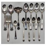 (13pc) Assorted Vintage Silverplate Flatware 1901