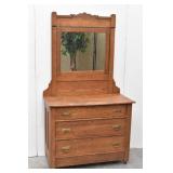 Antique Oak Dresser w/ Mirror